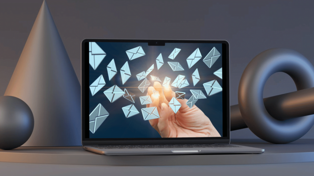 image of sending email with apex marketing services