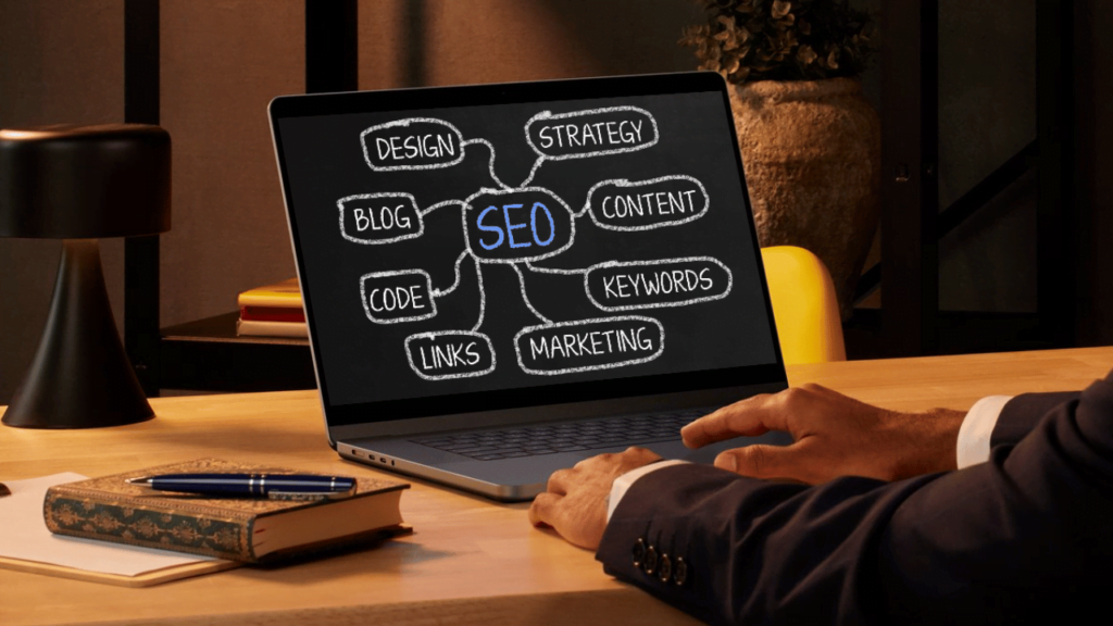 Image of writing seo content for Apex Marketing 